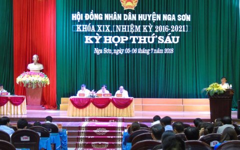Kỳ họp thứ 6 - HĐND huyện Nga Sơn khóa XIX, nhiệm kỳ 2016 – 2021