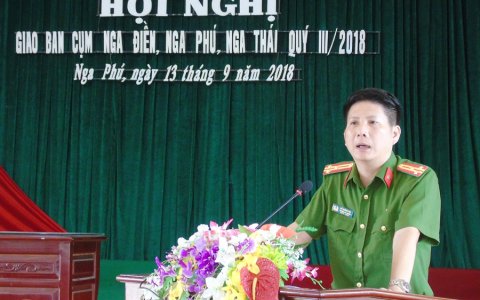  Huyện ủy Nga Sơn tổ chức giao ban cụm Quý II/2018 tại xã Nga Phú