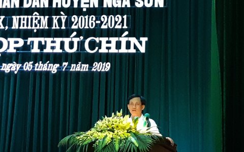Kỳ họp thứ 9 - HĐND huyện Nga Sơn khóa XIX nhiệm kỳ 2016 - 2021