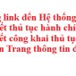 Đường link đến Hệ thống thông tin giải quyết thủ tục hành chính của