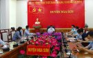Điểm cầu huyện Nga Sơn- hội nghị trực tuyến toàn tỉnh Thanh Hóa về tình hình thực hiện kế hoạch đầu tư công Quý I/2020