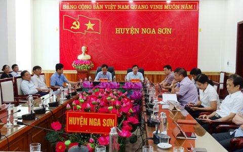 Thủ tướng chủ trì Hội nghị trực tuyến toàn quốc về phòng chống thiên tai- Điểm cầu trực tuyến huyện Nga Sơn
